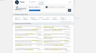 
                            13. account activation - French translation – Linguee