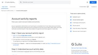 
                            3. Account activity reports - G Suite Admin Help - Google ...
