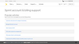 
                            13. Account and Billing - Sprint