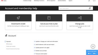 
                            12. Account and membership help - Adobe Help Center