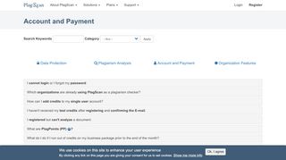 
                            4. Account and Payment | PlagScan