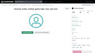 
                            3. Account, avatar, contact, guest, login, man, user icon
