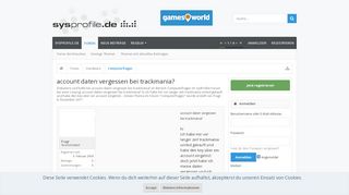 
                            9. account daten vergessen bei trackmania? - SysProfile Forum