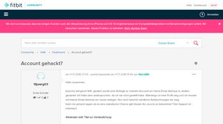 
                            6. Account gehackt? - Fitbit Community