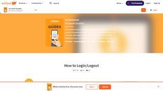 
                            11. Account Guides - How to Login/Logout - Wattpad