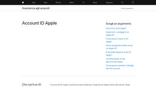
                            6. Account ID Apple - Assistenza agli acquisti - Apple (IT)