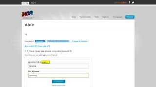 
                            8. Account ID bascule V5 | Aide en ligne | Créer un Site ... - WMaker