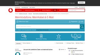 
                            9. Account inkl. sämtlicher Daten und webmail löschen - Vodafone ...