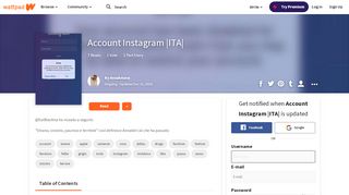 
                            8. Account Instagram |ITA| - AnsahAsna - Wattpad