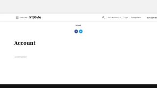 
                            5. Account | InStyle.com