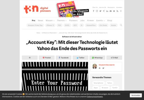 
                            12. „Account Key“: Mit dieser Technologie läutet Yahoo das Ende des ...