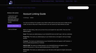 
                            5. Account Linking Guide – VEGA Conflict