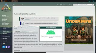 
                            5. Account Linking (Mobile) - Official ARK: Survival Evolved Wiki