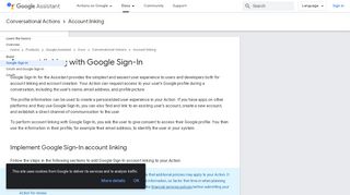 
                            12. Account linking with Google Sign-In | Actions on ... - Google Developers