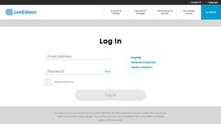 
                            3. Account Log In | Con Edison