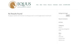 
                            6. ACCOUNT LOG-IN - Equus Management Group