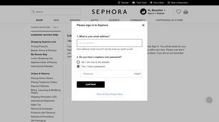 
                            3. Account Log In FAQs | Sephora