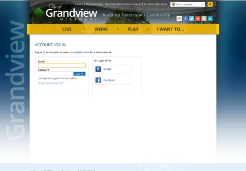 
                            3. Account Log In | Grandview, MO
