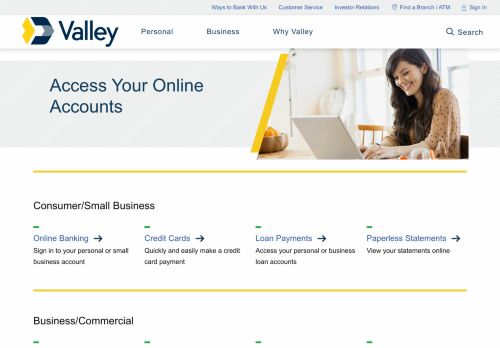 
                            4. Account Log In - Valley National Bank