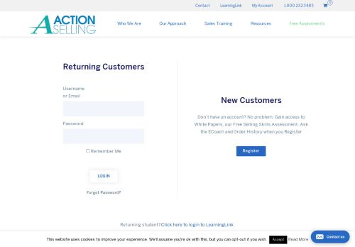 
                            10. Account Login | Action Selling