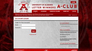 
                            13. Account Login | Alabama A Club
