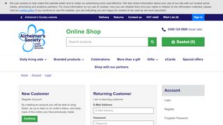 
                            11. Account Login - Alzheimer's Society Shop