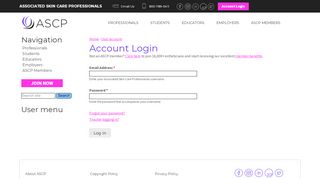 
                            6. Account Login | Associated Skin Care Professionals