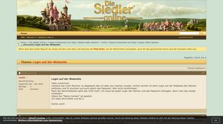 
                            9. Account Login auf der Webseite - Die Siedler Online Forum