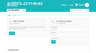 
                            10. Account Login - B2B Clothing NZ