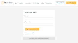 
                            3. Account login - Being Seen