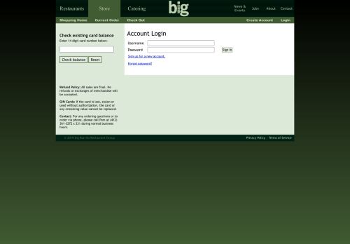 
                            10. Account Login - big Burrito Restaurant Group