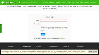 
                            5. Account login - BitMarket