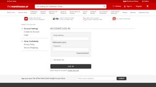 
                            2. Account Login | Buy online or in store - The Warehouse