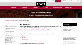 
                            2. Account Login - Central Washington University