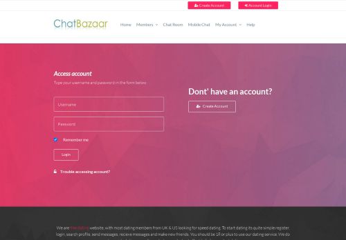 
                            1. Account Login - Chatbazaar