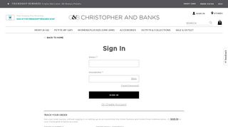 
                            12. Account Login - Christopher & Banks