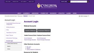 
                            13. Account Login | Concordia University Texas