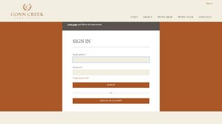 
                            5. Account | Login - Conn Creek Winery