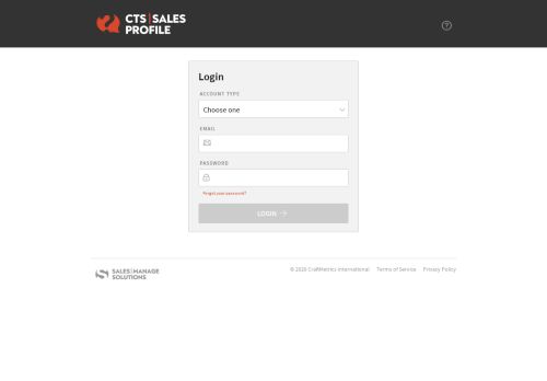 
                            13. Account Login - CTS Sales Profile