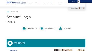 
                            9. Account Login - Dean Health Plan