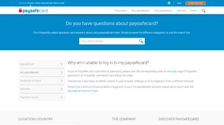 
                            5. Account login doesn't work - paysafecard.com