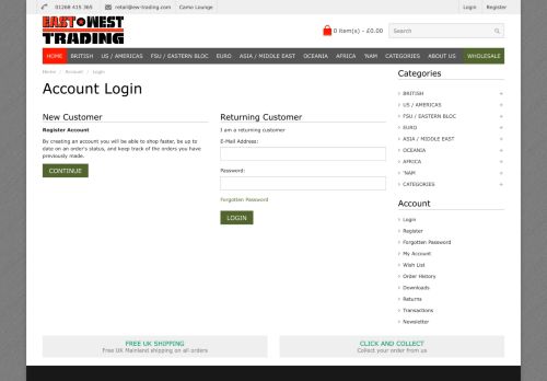 
                            3. Account Login - East West Trading