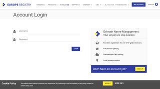 
                            1. Account Login | Europe Registry