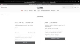 
                            5. Account Login | FatFace.com