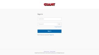 
                            8. Account Login - Giant Food Stores