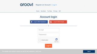 
                            1. Account login - Groovl