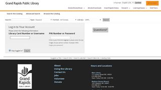 
                            1. Account Login - GRPL - Catalog - Grand Rapids Public Library