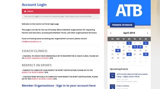 
                            12. Account Login | Hockey Alberta