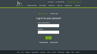 
                            3. Account Login - HostMonster