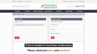 
                            5. Account Login - Insasta.com